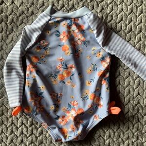 OshKosh B’gosh Floral Long Sleeved Bathing Suit in 3M
